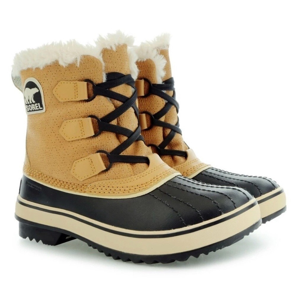 Sorel Womens Tivoli Waterproof Boots Size 8 Duck Fleece Leather Winter Winter